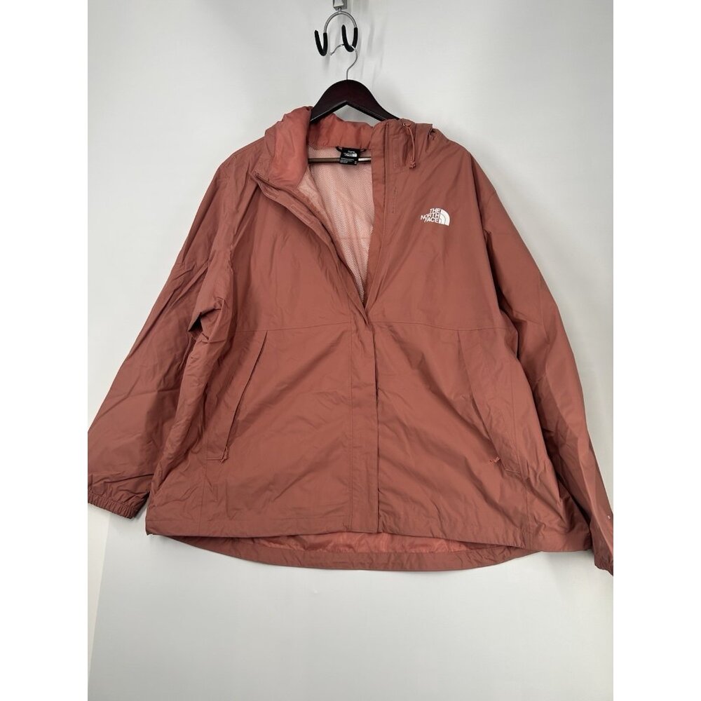 THE NORTH FACE Dryvent Women's 3x Salmon Pink jacket full zip nylon rain wind